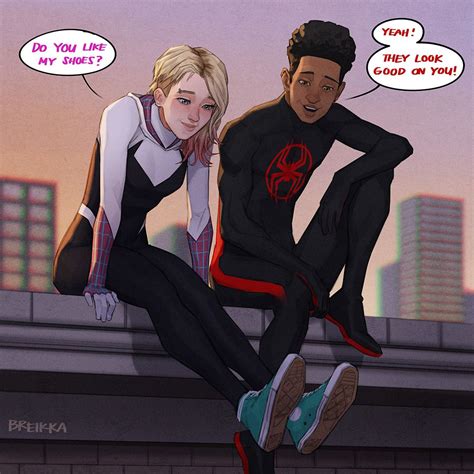 Gwen catches Miles in his room .